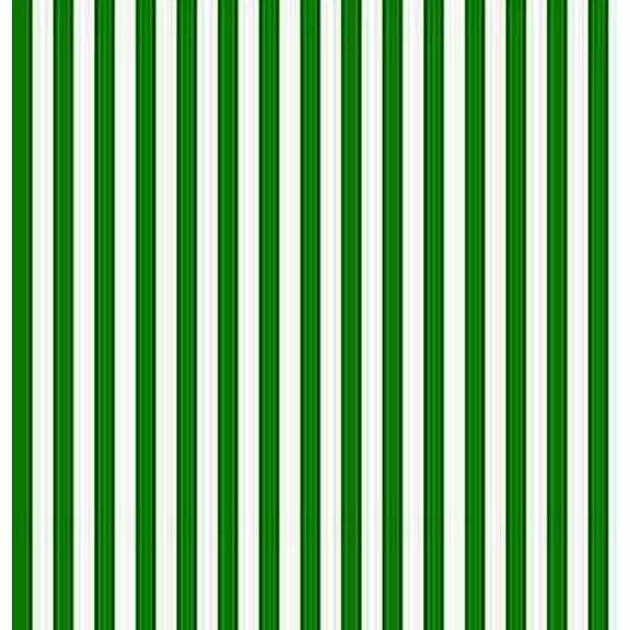 Green and White Stripe Edible Cake & Cupcake Image Decoration Frosting Sheet