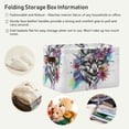 thumbnail image 5 of 2 Pack Storage Bins with Handle Fabric Organizer Basket Foldable Box Fox Head with Flower 14.2x10.2x8.3, 5 of 8