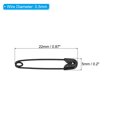 thumbnail image 2 of Uxcell Safety Pins 0.87 Inch Nickle Plated Small Sewing Pins Black 200Pcs, 2 of 5