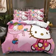 thumbnail image 1 of Ensemble de Literie Trois Pièces pour Enfants Hello Kitty Impression Numérique 3D HT3 135*200, 1 of 2