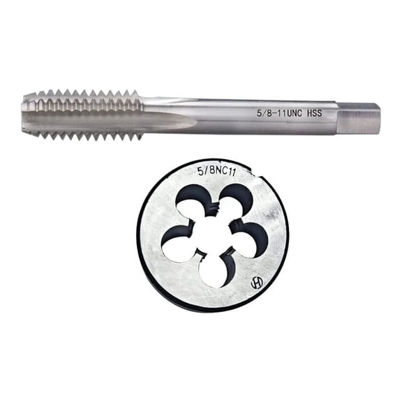 5/8"-11 UNC Tap and Die SetMachine Thread Tap and Round Thread Die Right Hand