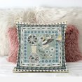 thumbnail image 2 of Love Your Vase Peacock Indoor/Outdoor Pillow in Green Black 28x28, 2 of 5