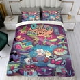 thumbnail image 4 of La Vida Moderna de Rocko Conjunto de sábanas temático, trío de piezas, cómodo y amigable con la piel, diseño único, regalo de decoración para el hogar para familiares, amigos y fans,135cm *200cm, 4 of 6