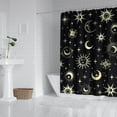 thumbnail image 2 of Gothic Shower Curtain Set - Dark Celestial Moon & Star Print, Mystical Cosmic Bath Decor, Waterproof Polyester 72"Wx72"L, Goth Aesthetic Gift, 2 of 5