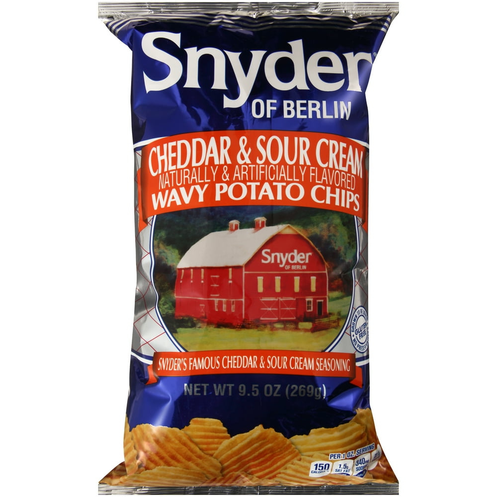 Snyder of Berlin Wavy Cheddar & Sour Cream Potato Chips 9.5 Oz