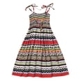 thumbnail image 1 of Baby Girls Rainbow Dress Toddler Princess Sleeveless Halter Beach Tutu Sundress, 1 of 5