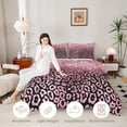 thumbnail image 3 of Erosebridal Pink Leopard Print Glitter Print Queen Comforter Set 3pcs For Girls,Abstract Cheetah Print Bedding Comforter Set For Teens,Grey Reversible, 3 of 6