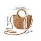 thumbnail image 3 of Bolso de paja para mujer, bolso de playa tejido de ratán hecho con H, bolso de mimbre para viajes y vacaciones de verano en la playa., 3 of 6