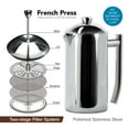 thumbnail image 4 of Frieling Double Paroi en Acier Inoxydable Presse Française Machine à Café, Poli, 23 Onces, 4 of 4