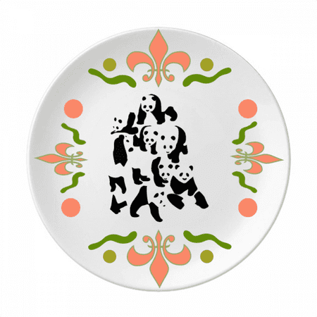 

Panda Mountain Cluster Art Deco Fashion Flower Ceramics Plate Tableware Dinner Dish