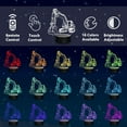 thumbnail image 2 of YSITIANNA 3D Car Lamp Night Light 3D Illusion lamp for Kids,Car,Truck,Tractor,Excavator,16 Colors Changing with Remote,Dimmable(4 Patterns) Kids Bedroom Decor Car Gifts for Boys Girls STNL#2405, 2 of 8