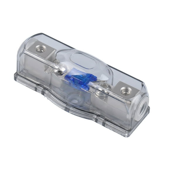 TAILTOSS 1Pcs Durable Car Audio Inline Mini ANL Fuse Holder Silver Plastic Metal for Vehicle Use 8.2x3.3x2.9cm