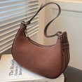 thumbnail image 4 of Bolso de media luna para mujer, bolso bandolera informal con correa ajustable para citas de invierno, 4 of 8