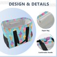 thumbnail image 4 of Ice Cream and Sweets Reusable Grocery Bags with Handle Side Pocket Waterproof Shopping Portable Tote, 4 of 8