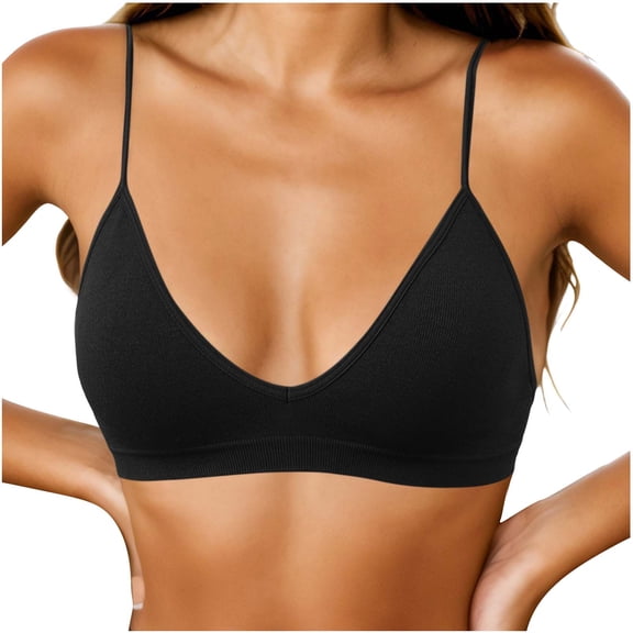 Yutgune Tshirt Bras for Women Molded Cup Wireless Womens Bras Flat Seams Vacation Casual Bra