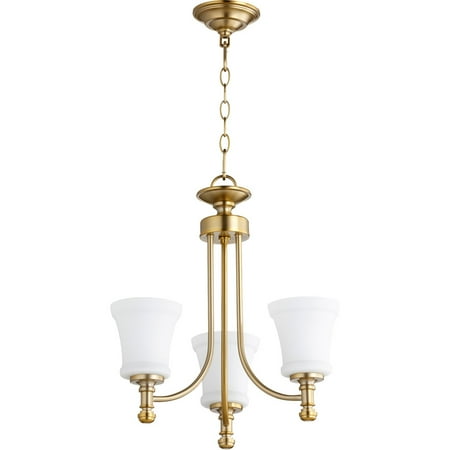 

Chandeliers 3 Light With Aged Brass Finish Medium Base Bulb Type 18 inch 180 Watts