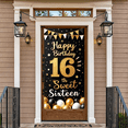 thumbnail image 4 of Gold Glitter Banner Sweet Sixteen Decorative Design for Teens Birthday Party Indoor Celebration Photo Booth, 4 of 9
