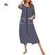 thumbnail image 4 of Reemplazo de Noche Jumpingount de Poliéster para Mujer Cárdigan Transpirable con Cremallera Azul Oscuro, 4 of 6