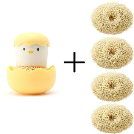 

2021 Kitchen Brush Pot Artifact Furniture Cute Eggshell Chicken Wash Pot And Dishwashing Cleaning Lint-Free Ball Degreasing