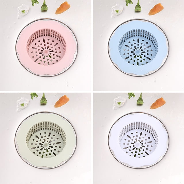 Filtro de drenaje con forma de flor Tapa de fregadero de plástico Colador de pelo para cocina y baño