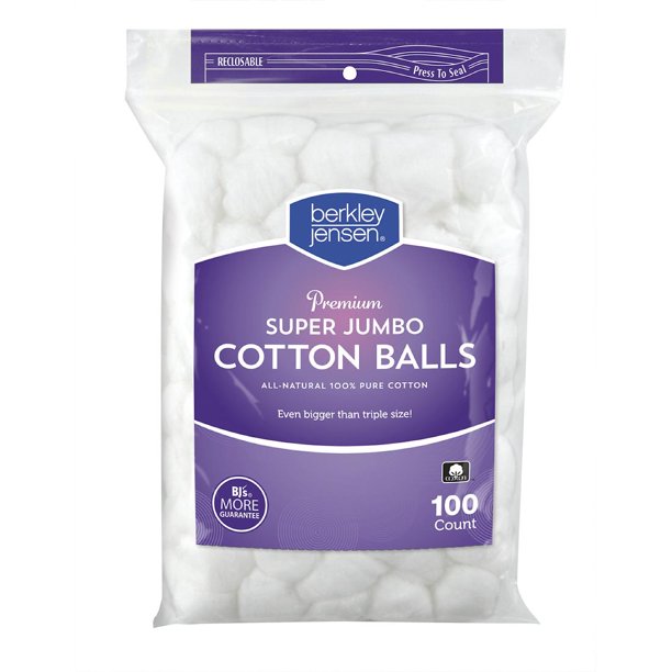 Berkley Jensen Super Jumbo Cotton Balls, 100 ct.