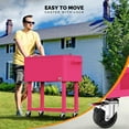 thumbnail image 5 of PEXMOR 80 Quart Rolling Ice Chest Cooler Cart, Portable Outdoor Drink Beverage Bar with Shelf & Bottle Opener, 5 of 13