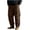 Coffee, variant on Mens Cotton Cargo Pants Baggy Vintage Drawstring Waist Multi Pocket Outdoor Hiking Trousers Brown 2XL