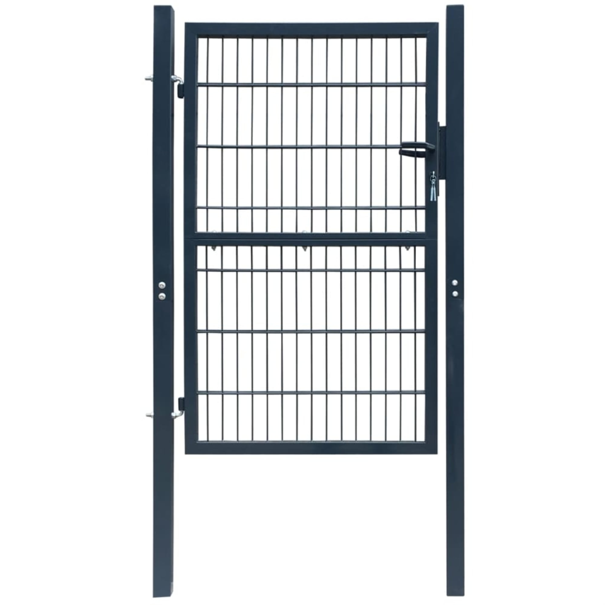 vidaXL 2D Fence Gate Single Anthracite 51.2" Backyard Gate Privacy Border 