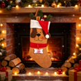 thumbnail image 7 of 2026 Christmas Home Party Decoration Christmas Stockings Cute Puppy Xmas Stocking With Santa Hat For Fireplace Tree Hanging Christmas Decorations Gifts Christmas Celebration Party Supplies, 7 of 7