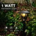 thumbnail image 2 of GOODSMANN 8 Pack Low Voltage Pathway Lights Landscape Lighting 1 Watt LED Flood Lights with Metal Stake and Connector 60 Lumens 9920-2104-08, 2 of 8
