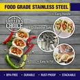thumbnail image 4 of Griller's Choice Stainless Steel Taco Holder Set - 4 Pack Taco Shell Holder Stand for 12 Tacos, Easy to Clean Taco Serving Platter, Taco Rack for Grillers and Griddle Users, 4 of 6
