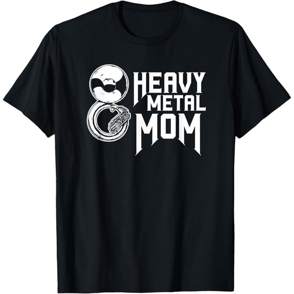 Vintage Heavy Metal Mom Tuba Sousaphone Marching Band Mom T-Shirt Size S-5XL
