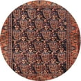 thumbnail image 1 of Ahgly Company Indoor Round Traditional Rust Pink Persian Area Rugs, 4' Round, 1 of 6