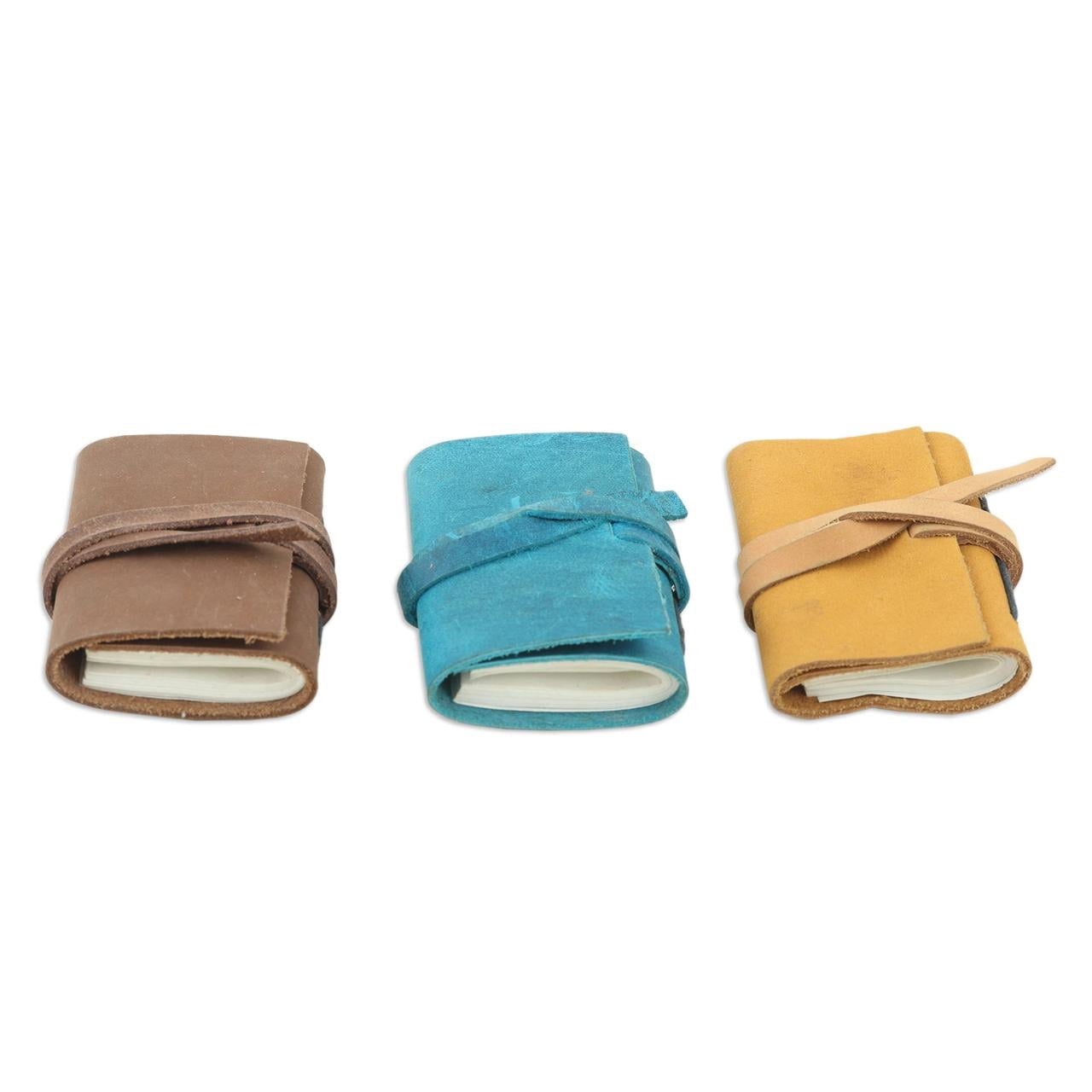 Mini Leather Journals (Set of 3)