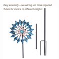 thumbnail image 5 of Steady Doggie | Emerald 61in Single Blade Easy Spinning Kinetic Wind Spinner– Vertical Metal Sculpture for Outdoor, Blue, 61.02 inches H, 5 of 7