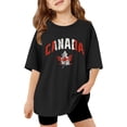 thumbnail image 1 of JTieacloth Enfants Filles T-Shirts Manches Courtes Enfants Été Hauts Surdimensionnés Décontractés Col Rond Basiques T-Shirts Filles T-Shirts Décontractés Tailles 3-4 Ans, 1 of 5