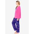 thumbnail image 2 of Dreams & Co. Plus Size Petite Long Sleeve Knit PJ Set, 2 of 6