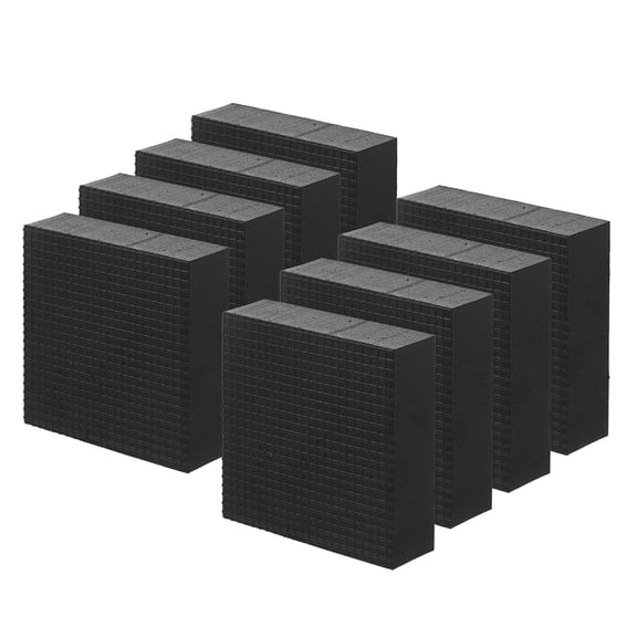 PTOOTP 8pcs Black Rubber Bed Risers Nonslip Furniture Elevators Heavy Duty for Daily Use