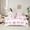 Pink White L, variant on jejeloiu Letter A Monogrammed 7-Piece Twin Bedding Sets,Bowknot Bow Ribbon Bedding Comforter Set,Pink White Sheet Sets For Girls,Microfiber Room Decorative Reversible