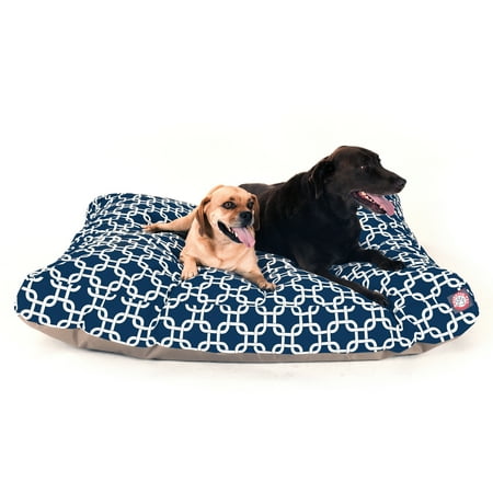 UPC: 0788995504313 | Majestic Pet | Links Rectangle Pet Bed For Dogs  Removable Cover  Navy Blue  Extra Large