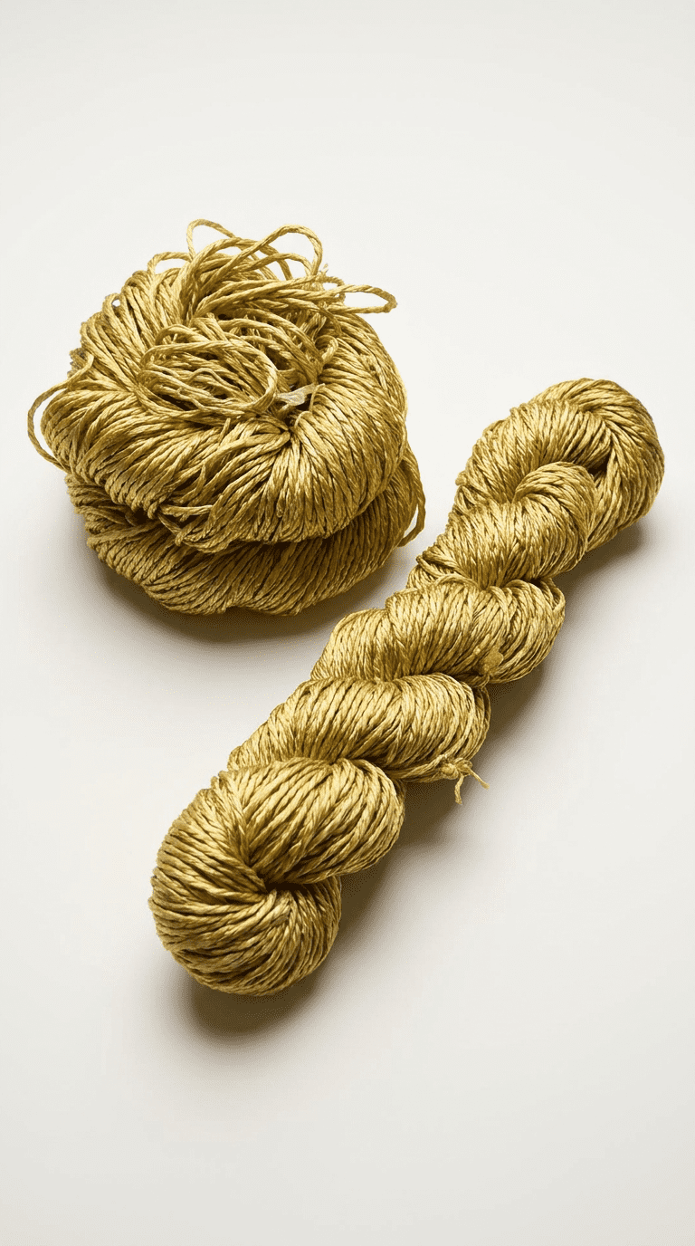 Knitsilk 3 Ply 100% Mulberry Silk Yarn Solid Colors, 50 Grams, 260 Yards, Great for Knitting, Crochet, Weaving, Tapestry (Super Gold)(Pack of 2)