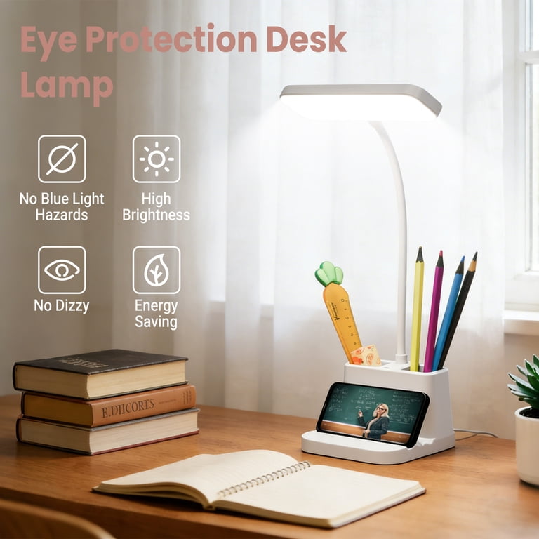 DAYBETTER LED Desk Lamp with Pen Holder and USB Port photo 2