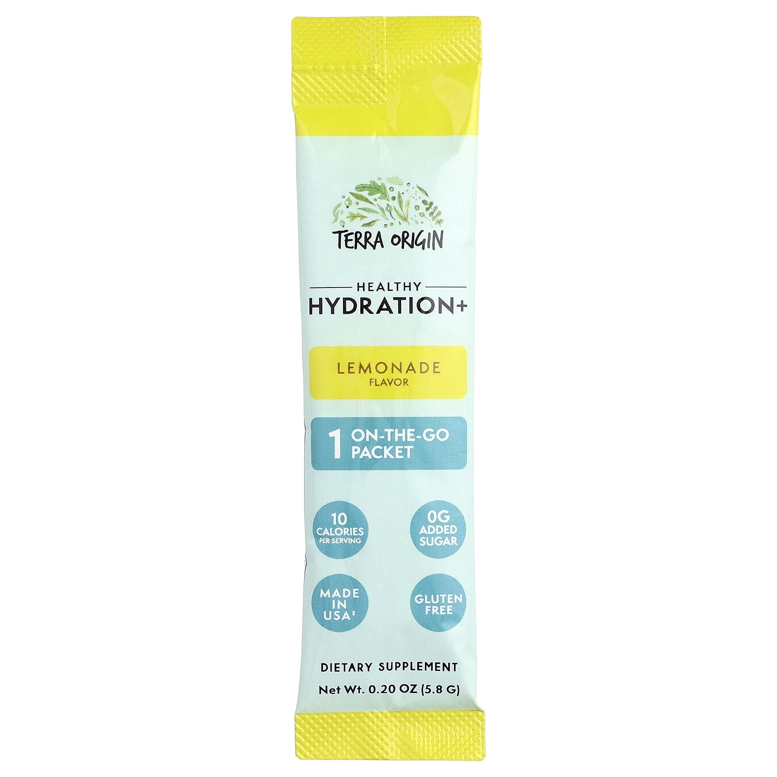 Terra Origin Healthy Hydration+, Lemonade, 30 On The Go Packets, 0.20 oz (5.8 g) Each