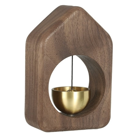 Uxcell Magnetic Shopkeepers Bell for Door Opening, Woodybeing Door Chime Walnut(House)
