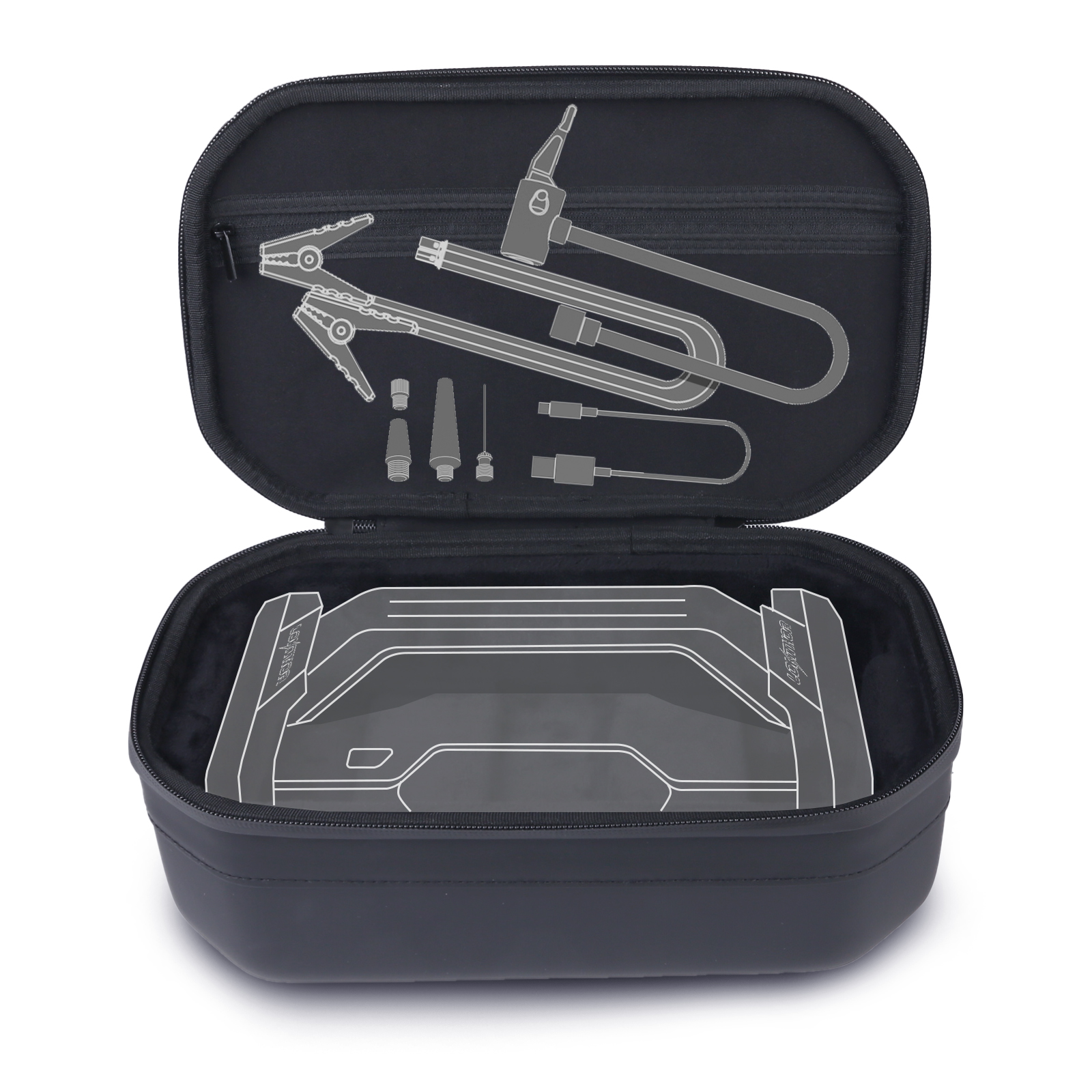 LOKITHOR JA Series Carrying Case-Protective EVA Storage Bag with Handle for JA300,JA301,JA302,JA400,JA401,JA3000  Jump Starter with air compressor