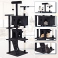 thumbnail image 4 of CL.HPAHKL 70in Cat Tree Tower, Multi-Level Cat Tower Furniture Activity Center with Platform Scratching Posts Stand House Condo and Toy, Cat Condos for Indoor Cats Activity Relaxing, Dark Gray, 4 of 7