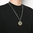 thumbnail image 2 of Collar HZMAN Saint Michael de acero inoxidable para hombre, 2 of 6