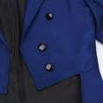 thumbnail image 5 of Zpzdpjkx Mens Color-Blocked Tailcoat Trendy Lapel Long Stage Show Long Sleeve Outerwear for Magician Performance Party Formal Coat, 5 of 7