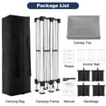 thumbnail image 5 of HOTEEL 10x20 Pop Up Canopy Tent Outdoor Shelter for Parties Weddings, Easy Set Up Waterproof Portable Canopy with Carry Bag & 4 Sandbags, Gray, 5 of 8