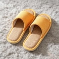 thumbnail image 5 of Women's Fuzzy Slippers Winter Warm House Shoes Anti-Skid Rubber Sole Faux Fur Sandals Slip On Open Toe Bedroom Indoor Outdoor Slipper Orange 5.5-6, 5 of 6